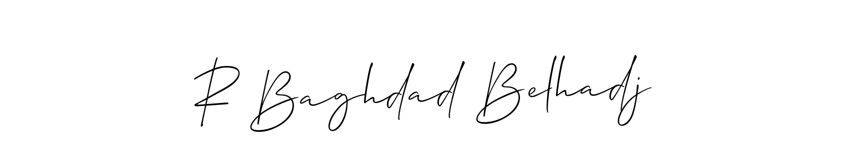 Similarly Allison_Script is the best handwritten signature design. Signature creator online .You can use it as an online autograph creator for name R Baghdad Belhadj. R Baghdad Belhadj signature style 2 images and pictures png