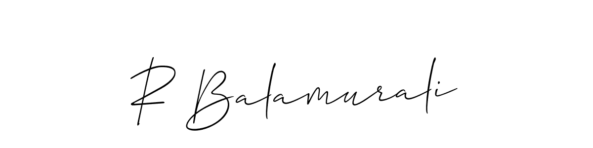Create a beautiful signature design for name R Balamurali. With this signature (Allison_Script) fonts, you can make a handwritten signature for free. R Balamurali signature style 2 images and pictures png