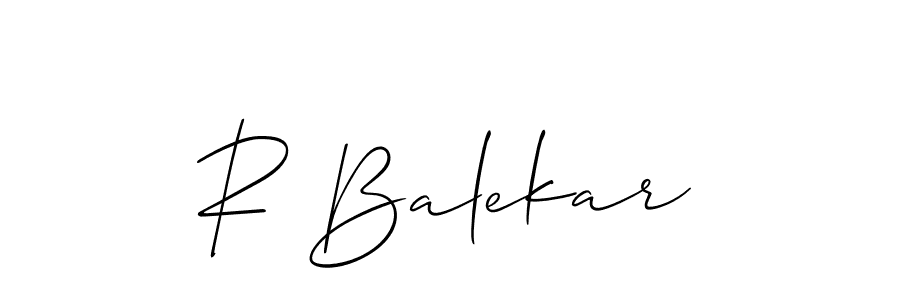 It looks lik you need a new signature style for name R Balekar. Design unique handwritten (Allison_Script) signature with our free signature maker in just a few clicks. R Balekar signature style 2 images and pictures png