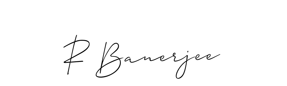 How to Draw R Banerjee signature style? Allison_Script is a latest design signature styles for name R Banerjee. R Banerjee signature style 2 images and pictures png