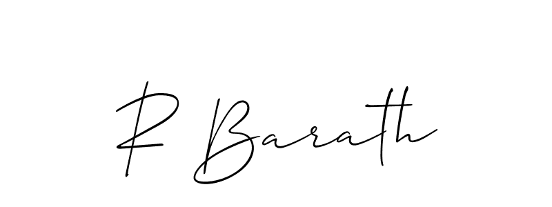 It looks lik you need a new signature style for name R Barath. Design unique handwritten (Allison_Script) signature with our free signature maker in just a few clicks. R Barath signature style 2 images and pictures png