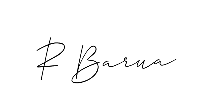 R Barua stylish signature style. Best Handwritten Sign (Allison_Script) for my name. Handwritten Signature Collection Ideas for my name R Barua. R Barua signature style 2 images and pictures png