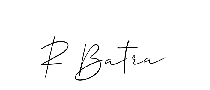 if you are searching for the best signature style for your name R Batra. so please give up your signature search. here we have designed multiple signature styles  using Allison_Script. R Batra signature style 2 images and pictures png