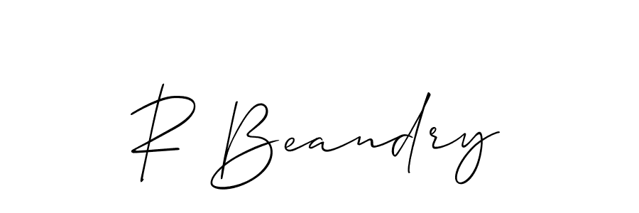 It looks lik you need a new signature style for name R Beandry. Design unique handwritten (Allison_Script) signature with our free signature maker in just a few clicks. R Beandry signature style 2 images and pictures png