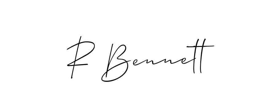 Similarly Allison_Script is the best handwritten signature design. Signature creator online .You can use it as an online autograph creator for name R Bennett. R Bennett signature style 2 images and pictures png