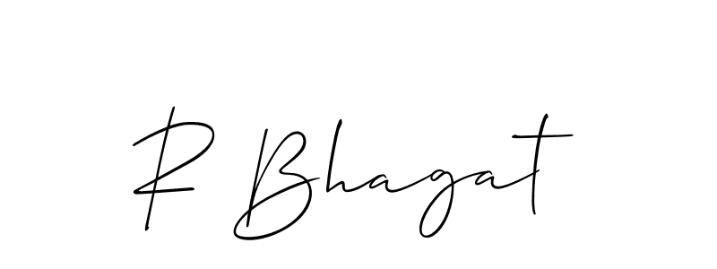 Create a beautiful signature design for name R Bhagat. With this signature (Allison_Script) fonts, you can make a handwritten signature for free. R Bhagat signature style 2 images and pictures png