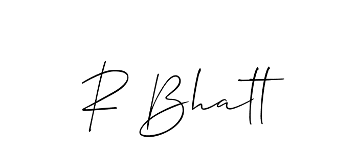 You can use this online signature creator to create a handwritten signature for the name R Bhatt. This is the best online autograph maker. R Bhatt signature style 2 images and pictures png