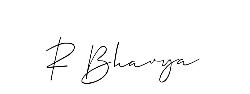 How to Draw R Bhavya signature style? Allison_Script is a latest design signature styles for name R Bhavya. R Bhavya signature style 2 images and pictures png