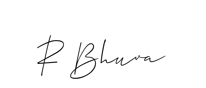 Also You can easily find your signature by using the search form. We will create R Bhuva name handwritten signature images for you free of cost using Allison_Script sign style. R Bhuva signature style 2 images and pictures png