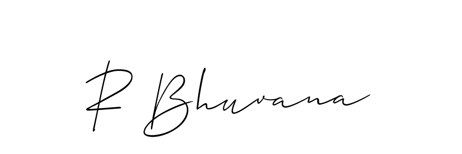 Create a beautiful signature design for name R Bhuvana. With this signature (Allison_Script) fonts, you can make a handwritten signature for free. R Bhuvana signature style 2 images and pictures png