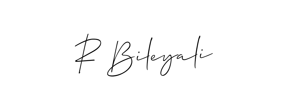 Design your own signature with our free online signature maker. With this signature software, you can create a handwritten (Allison_Script) signature for name R Bileyali. R Bileyali signature style 2 images and pictures png