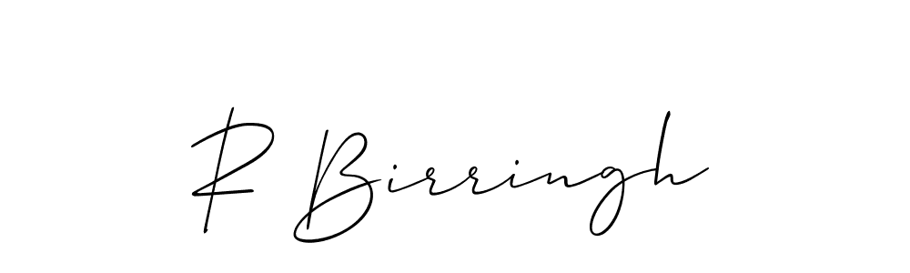 Also we have R Birringh name is the best signature style. Create professional handwritten signature collection using Allison_Script autograph style. R Birringh signature style 2 images and pictures png