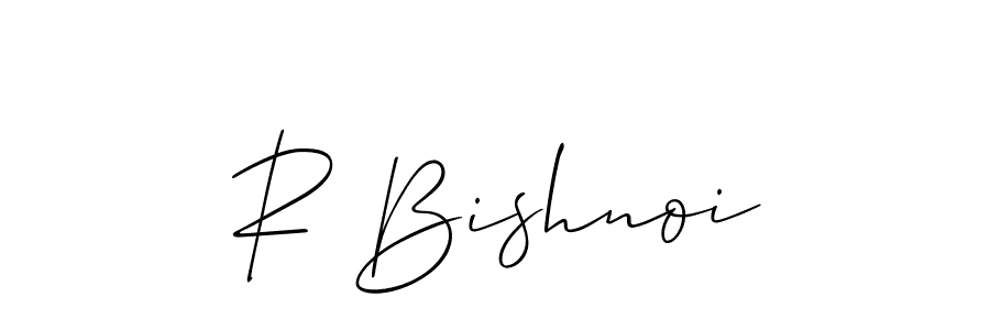 How to make R Bishnoi signature? Allison_Script is a professional autograph style. Create handwritten signature for R Bishnoi name. R Bishnoi signature style 2 images and pictures png