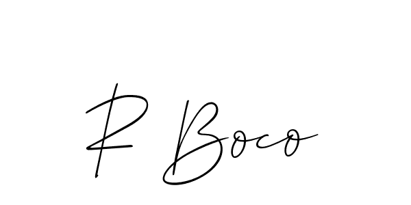 How to make R Boco signature? Allison_Script is a professional autograph style. Create handwritten signature for R Boco name. R Boco signature style 2 images and pictures png