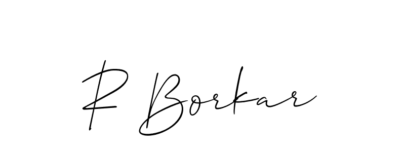 How to Draw R Borkar signature style? Allison_Script is a latest design signature styles for name R Borkar. R Borkar signature style 2 images and pictures png