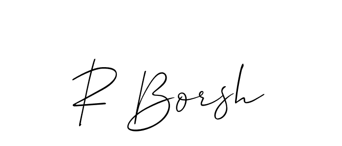 Make a beautiful signature design for name R Borsh. With this signature (Allison_Script) style, you can create a handwritten signature for free. R Borsh signature style 2 images and pictures png