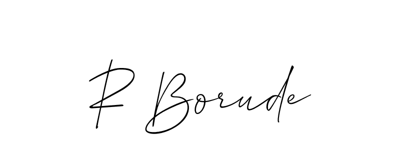 Create a beautiful signature design for name R Borude. With this signature (Allison_Script) fonts, you can make a handwritten signature for free. R Borude signature style 2 images and pictures png