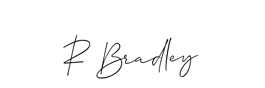 You should practise on your own different ways (Allison_Script) to write your name (R Bradley) in signature. don't let someone else do it for you. R Bradley signature style 2 images and pictures png