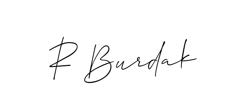 Make a beautiful signature design for name R Burdak. Use this online signature maker to create a handwritten signature for free. R Burdak signature style 2 images and pictures png