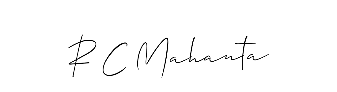 How to make R C Mahanta signature? Allison_Script is a professional autograph style. Create handwritten signature for R C Mahanta name. R C Mahanta signature style 2 images and pictures png