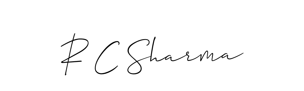 Also You can easily find your signature by using the search form. We will create R C Sharma name handwritten signature images for you free of cost using Allison_Script sign style. R C Sharma signature style 2 images and pictures png
