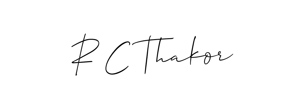 Make a short R C Thakor signature style. Manage your documents anywhere anytime using Allison_Script. Create and add eSignatures, submit forms, share and send files easily. R C Thakor signature style 2 images and pictures png