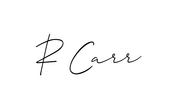 How to make R Carr name signature. Use Allison_Script style for creating short signs online. This is the latest handwritten sign. R Carr signature style 2 images and pictures png