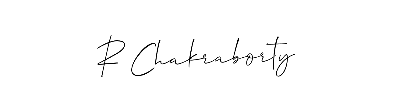 Also You can easily find your signature by using the search form. We will create R Chakraborty name handwritten signature images for you free of cost using Allison_Script sign style. R Chakraborty signature style 2 images and pictures png