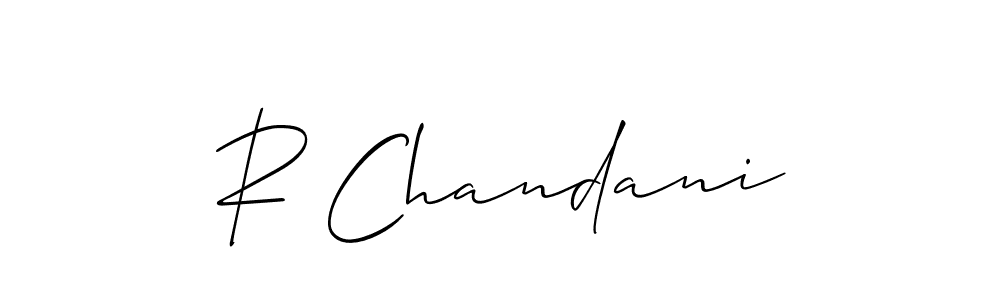 How to make R Chandani signature? Allison_Script is a professional autograph style. Create handwritten signature for R Chandani name. R Chandani signature style 2 images and pictures png