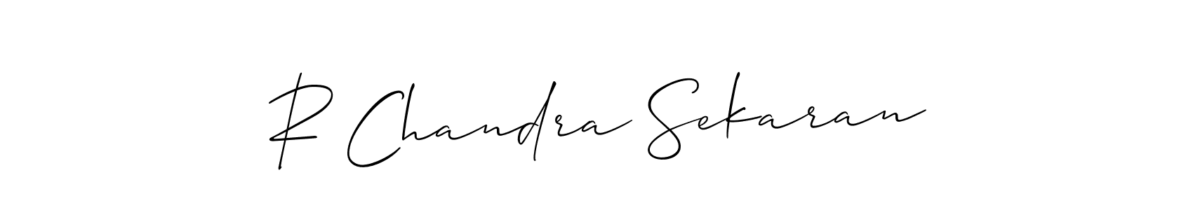 Also You can easily find your signature by using the search form. We will create R Chandra Sekaran name handwritten signature images for you free of cost using Allison_Script sign style. R Chandra Sekaran signature style 2 images and pictures png