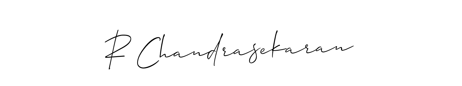 The best way (Allison_Script) to make a short signature is to pick only two or three words in your name. The name R Chandrasekaran include a total of six letters. For converting this name. R Chandrasekaran signature style 2 images and pictures png