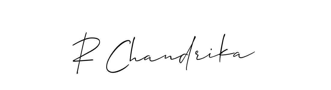 if you are searching for the best signature style for your name R Chandrika. so please give up your signature search. here we have designed multiple signature styles  using Allison_Script. R Chandrika signature style 2 images and pictures png