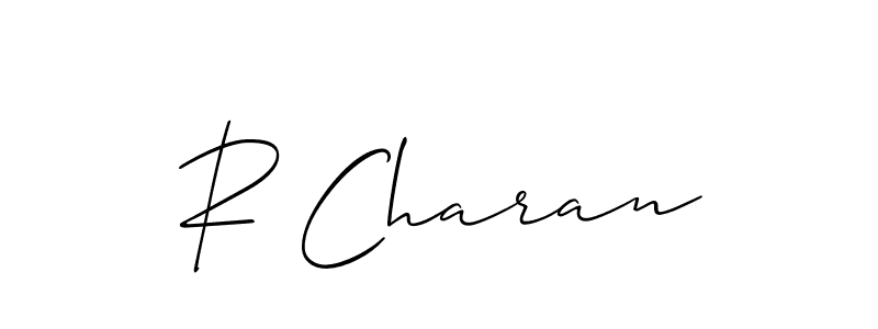 Create a beautiful signature design for name R Charan. With this signature (Allison_Script) fonts, you can make a handwritten signature for free. R Charan signature style 2 images and pictures png