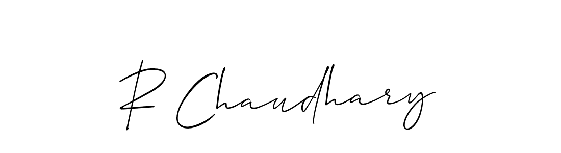 Create a beautiful signature design for name R Chaudhary. With this signature (Allison_Script) fonts, you can make a handwritten signature for free. R Chaudhary signature style 2 images and pictures png