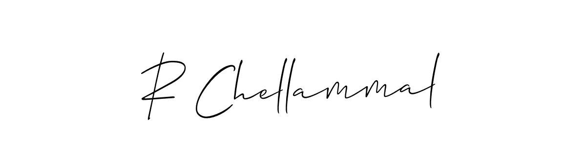 Make a beautiful signature design for name R Chellammal. With this signature (Allison_Script) style, you can create a handwritten signature for free. R Chellammal signature style 2 images and pictures png