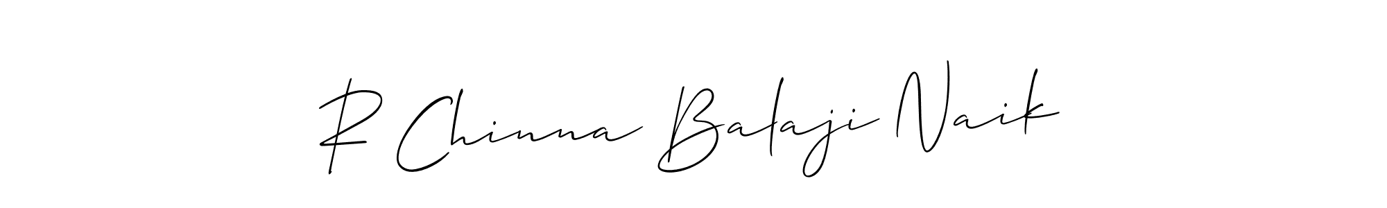 Design your own signature with our free online signature maker. With this signature software, you can create a handwritten (Allison_Script) signature for name R Chinna Balaji Naik. R Chinna Balaji Naik signature style 2 images and pictures png