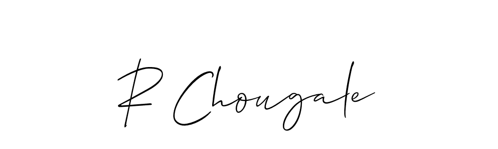 The best way (Allison_Script) to make a short signature is to pick only two or three words in your name. The name R Chougale include a total of six letters. For converting this name. R Chougale signature style 2 images and pictures png