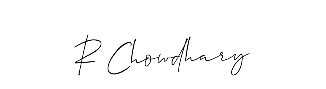 Make a beautiful signature design for name R Chowdhary. With this signature (Allison_Script) style, you can create a handwritten signature for free. R Chowdhary signature style 2 images and pictures png