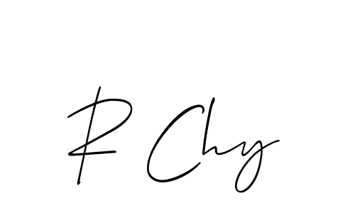 if you are searching for the best signature style for your name R Chy. so please give up your signature search. here we have designed multiple signature styles  using Allison_Script. R Chy signature style 2 images and pictures png