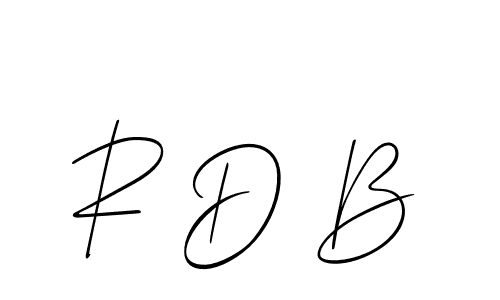 It looks lik you need a new signature style for name R D B. Design unique handwritten (Allison_Script) signature with our free signature maker in just a few clicks. R D B signature style 2 images and pictures png