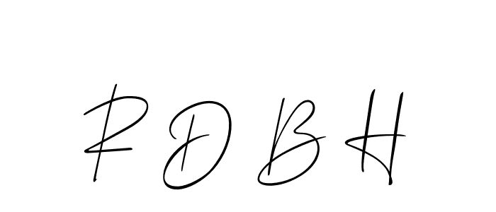 Use a signature maker to create a handwritten signature online. With this signature software, you can design (Allison_Script) your own signature for name R D B H. R D B H signature style 2 images and pictures png