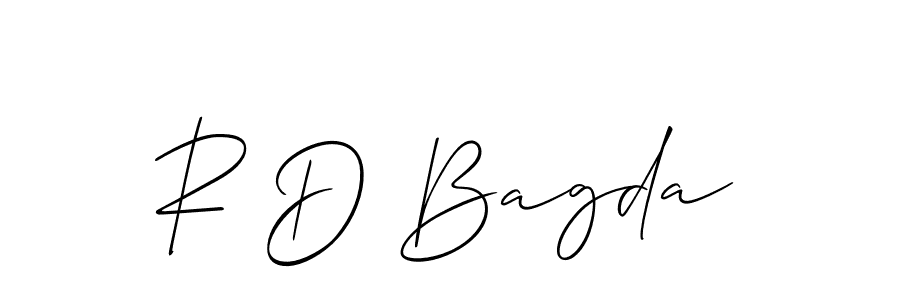 You should practise on your own different ways (Allison_Script) to write your name (R D Bagda) in signature. don't let someone else do it for you. R D Bagda signature style 2 images and pictures png