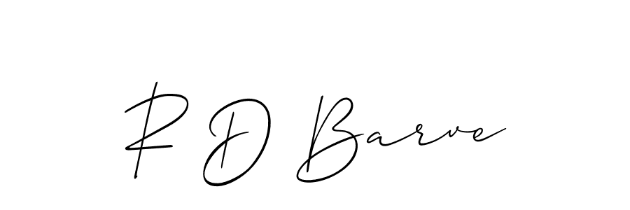 You should practise on your own different ways (Allison_Script) to write your name (R D Barve) in signature. don't let someone else do it for you. R D Barve signature style 2 images and pictures png