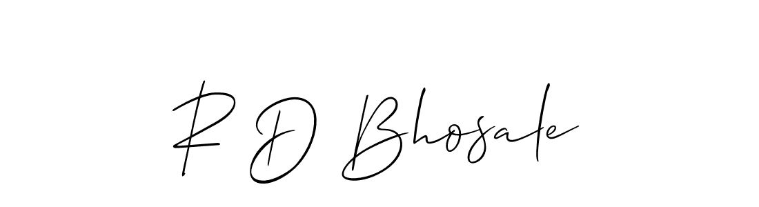 Use a signature maker to create a handwritten signature online. With this signature software, you can design (Allison_Script) your own signature for name R D Bhosale. R D Bhosale signature style 2 images and pictures png