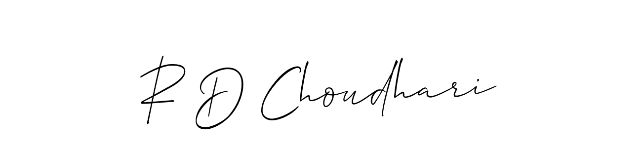 Design your own signature with our free online signature maker. With this signature software, you can create a handwritten (Allison_Script) signature for name R D Choudhari. R D Choudhari signature style 2 images and pictures png