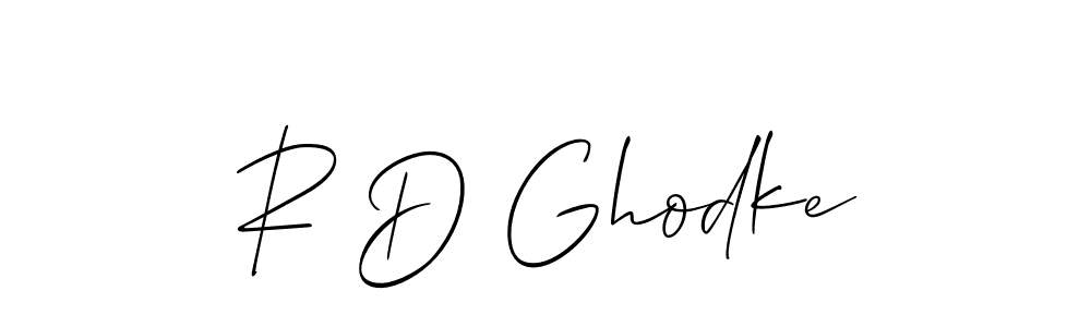 How to make R D Ghodke name signature. Use Allison_Script style for creating short signs online. This is the latest handwritten sign. R D Ghodke signature style 2 images and pictures png