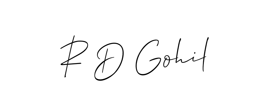 Check out images of Autograph of R D Gohil name. Actor R D Gohil Signature Style. Allison_Script is a professional sign style online. R D Gohil signature style 2 images and pictures png