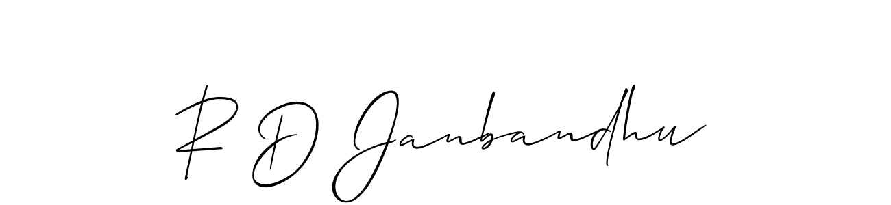 R D Janbandhu stylish signature style. Best Handwritten Sign (Allison_Script) for my name. Handwritten Signature Collection Ideas for my name R D Janbandhu. R D Janbandhu signature style 2 images and pictures png