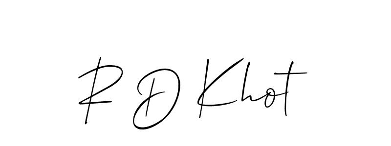 Similarly Allison_Script is the best handwritten signature design. Signature creator online .You can use it as an online autograph creator for name R D Khot. R D Khot signature style 2 images and pictures png