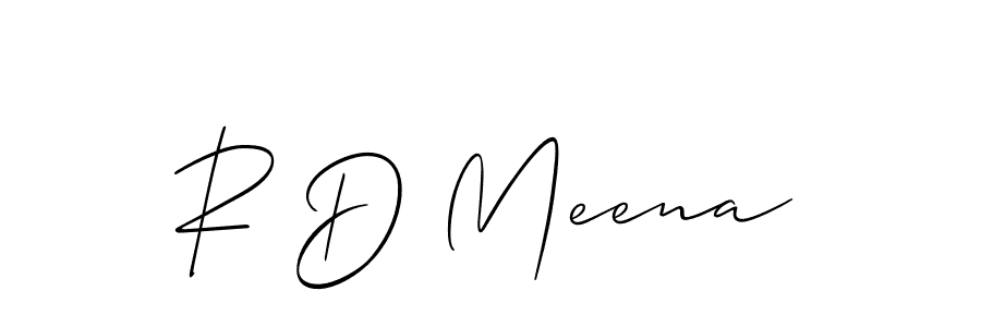 R D Meena stylish signature style. Best Handwritten Sign (Allison_Script) for my name. Handwritten Signature Collection Ideas for my name R D Meena. R D Meena signature style 2 images and pictures png